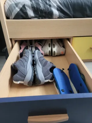 Cama madera 190x100 cm con cajones inferiores