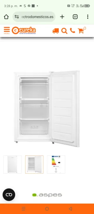 Congelador Aspes 4 meses de uso