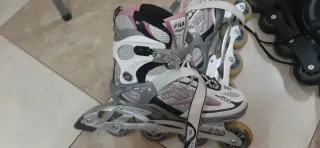 Patines en línea Fila blancos y rosas