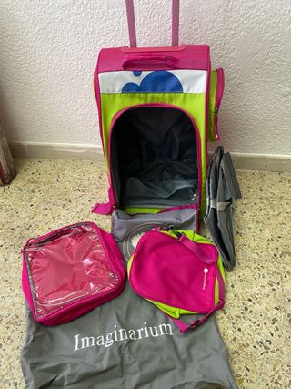 Maleta infantil Imaginarium rosa y verde