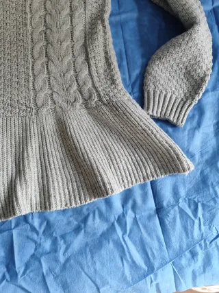 Jersey lana con faldón tejido dibujo