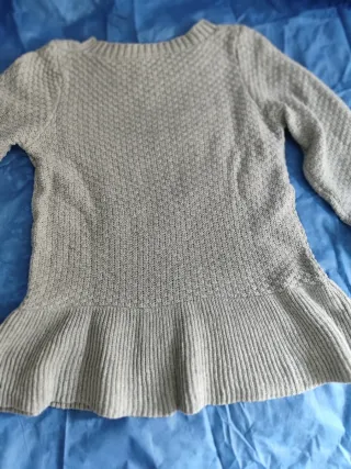 Jersey lana con faldón tejido dibujo