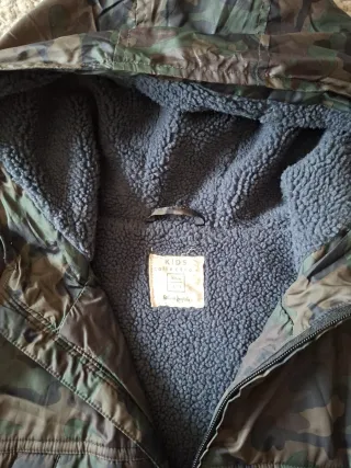 Cazadora niño con borreguito camuflaje invierno