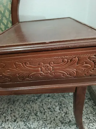 Banco decorativo madera y tela