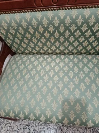 Banco decorativo madera y tela