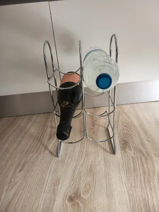 Botellero Metálico Plata