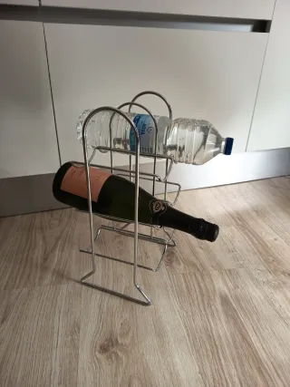 Botellero Metálico Plata