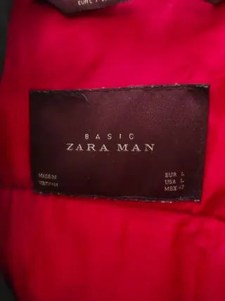 Chaquetón Zara Negro Talla L