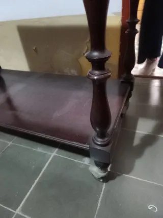 Camarera con ruedas mármol y madera