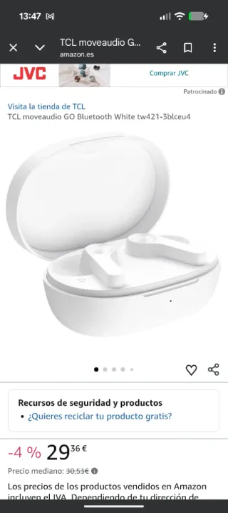 Auriculares inalámbricos TCL MOVEAUDIO, sin abrir