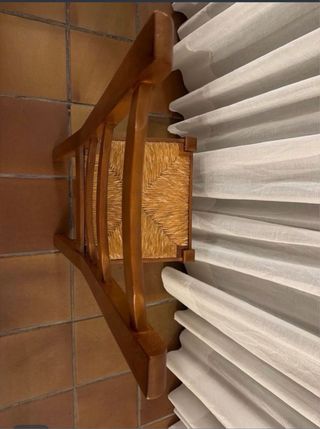 10 Sillas Madera Maciza Asiento Ratán