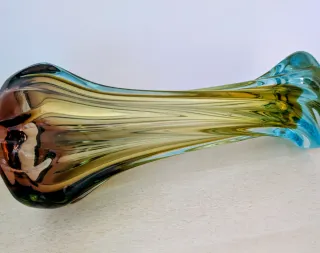 Jarrón de cristal artesanal