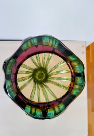 Jarrón de cristal artesanal