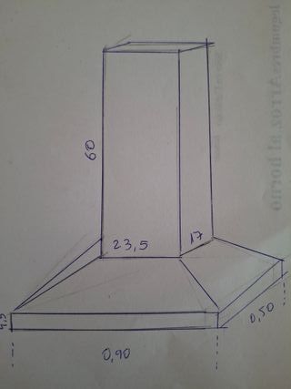 Campana extractora de cocina negra