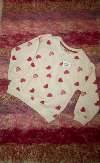 Sudadera niña corazones