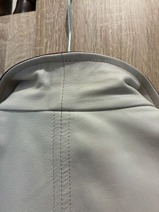 Spolverino in pelle Double S2 beige/marrone