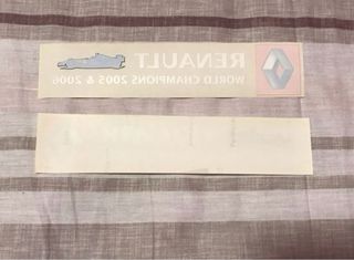 2 Pegatinas Renault Campeones Mundo 2005 & 2006.