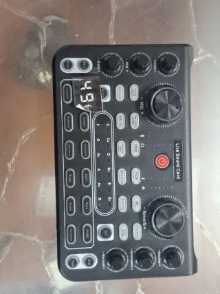Mezclador de Audio Tarjeta de Sonido Negra