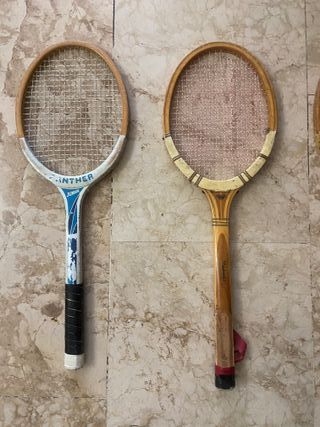 Lote 4 Raquetas Tenis Antiguas Madera