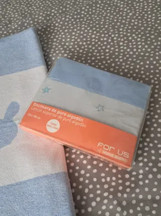 Manta mayoral y Sábana Encimera Algodón 120x180 cm