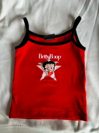Top tirantes Betty Boop rojo Talla XS