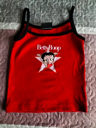Top tirantes Betty Boop rojo Talla XS