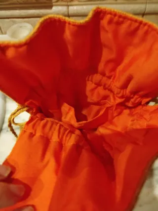 Bolsito bombonera naranja antiguo