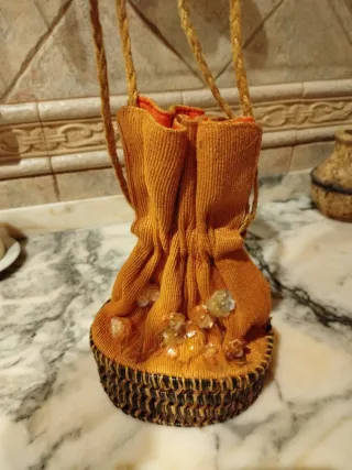 Bolsito bombonera naranja antiguo