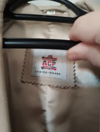 Chaqueta de piel beige Talla 44