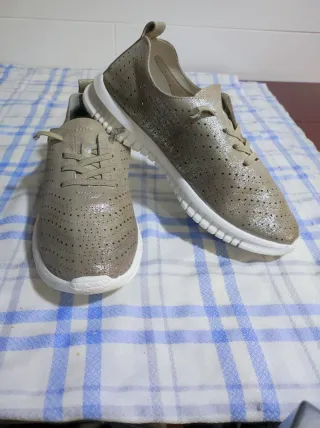 Zapatillas gris plata Mujer