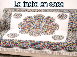 Colcha Mosaico Flor de la Vida Multiusos