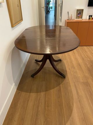 Mesa de comedor antigua extensible madera