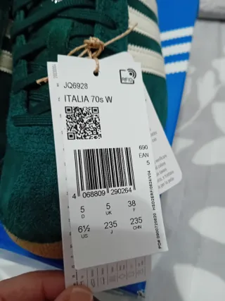 Zapatillas Adidas Italia 70s W Verde Talla 38