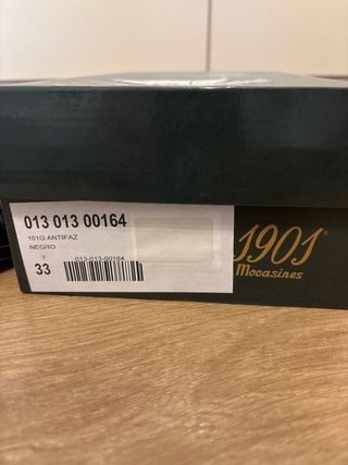 Mocasines 1901 Negros Talla 33