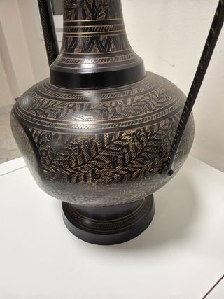 Jarra Marroquí Negra y Dorada