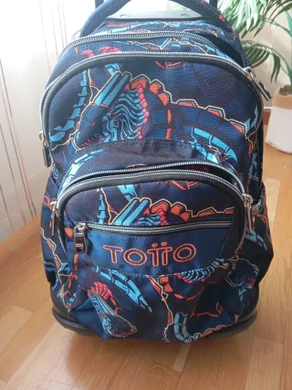 Mochila con carro Totto diseño dragón