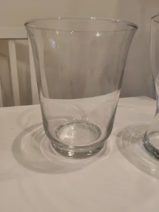 Juego de 2 jarrones de cristal