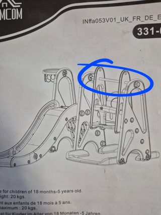 Columpio y Tobogán Niños +18 meses para arreglar