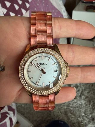 Relojes Fossil Mujer Rosado y Naranja