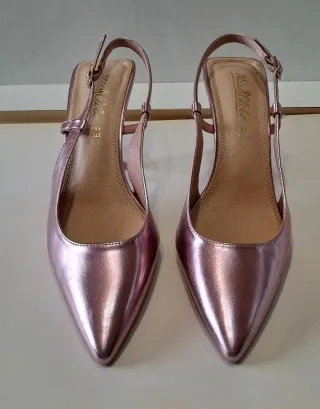 Scarpe con tacco rosa antico 38