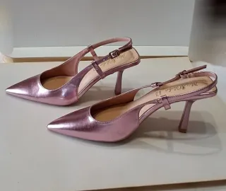 Scarpe con tacco rosa antico 38