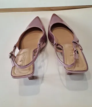 Scarpe con tacco rosa antico 38