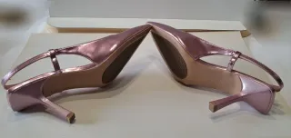 Scarpe con tacco rosa antico 38