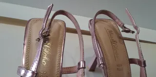 Scarpe con tacco rosa antico 38