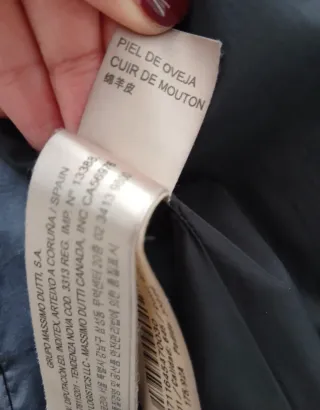 Cazadora Massimo Dutti Piel y Acolchada Talla M