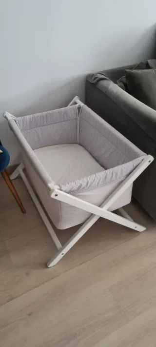 Minicuna madera plegable tijera