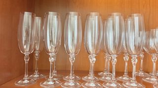 Lote de copas de cristal transparente