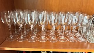 Lote de copas de cristal transparente