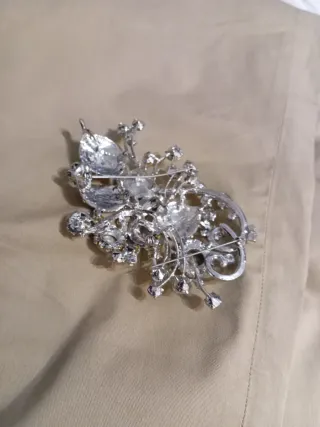 Broche joya pedrería vintage