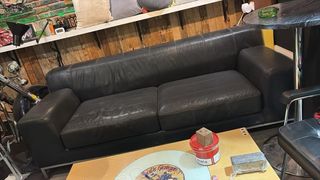 Sofá de Piel Negro